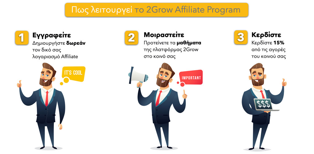 Πως λειτουργεί το 2Grow Affiliate Program - 2Grow